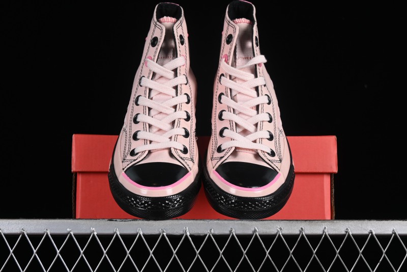 Converse Chuck 70s High Top Casual Sneakers in Black and Pink - A09541C