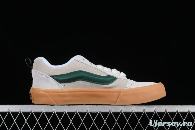 Vans Knu-Skool VR3 Lx Low-Top Retro Sneakers in Grey Green with Gum Sole - VN000CS0DWM