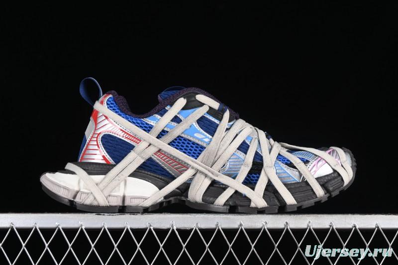 Balenciaga Phantom Sneaker 10th Generation Lace-Up Running Shoes with Transparent Heel Strap - W3XLL0525