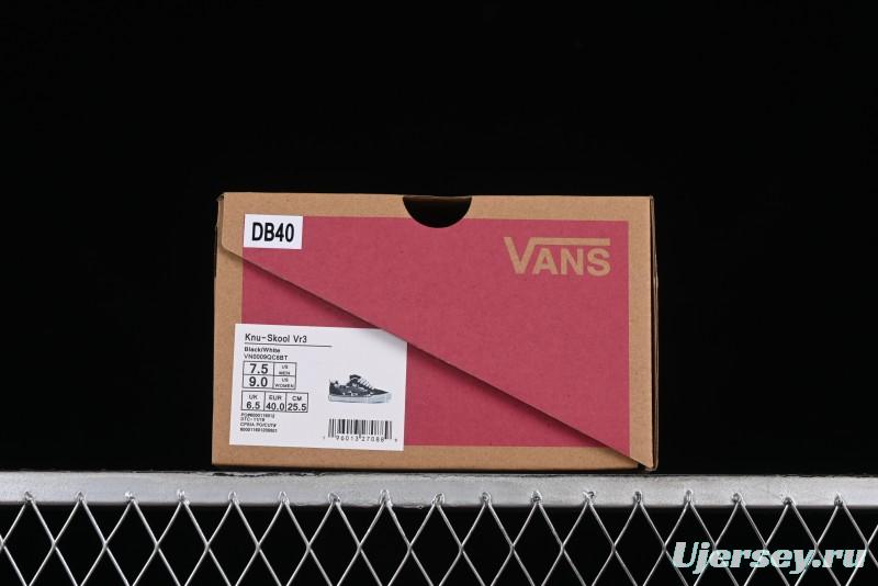 Vans Classics Knu Skool Checkerboard Graffiti Chunky Tongue Skate Shoes - VN0009QC6BT