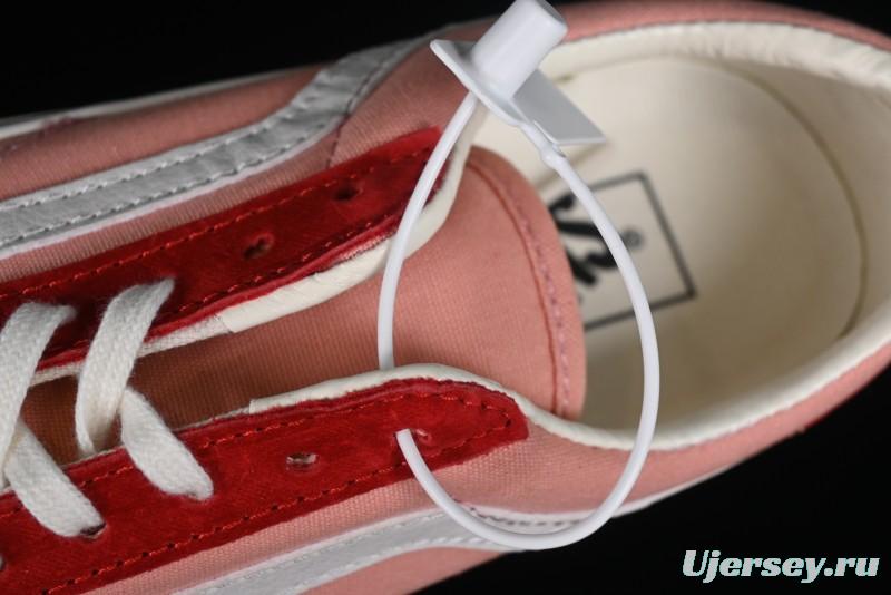 Vans Old Skool Reissue 136 High-End Pink Canvas Vulcanized Shoes with Detachable Lightweight Anti-Fatigue Insole - VN000MT6DWB