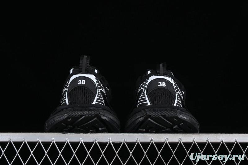 Balenciaga Phantom Sneaker 10th Generation Lace-Up Running Shoes with Transparent Heel Strap - W3XL11090