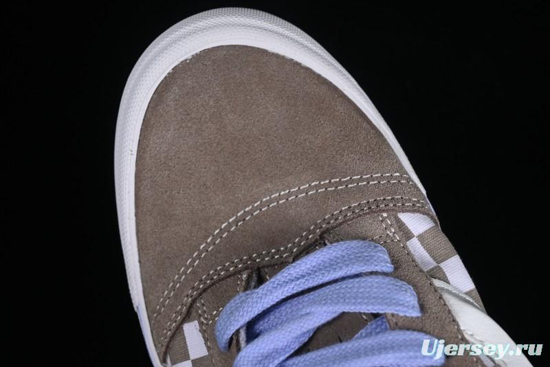 Vans Classics Knu Skool Retro Chunky Sneakers in Light Brown/Lilac Checkerboard - VN0009QC0AK