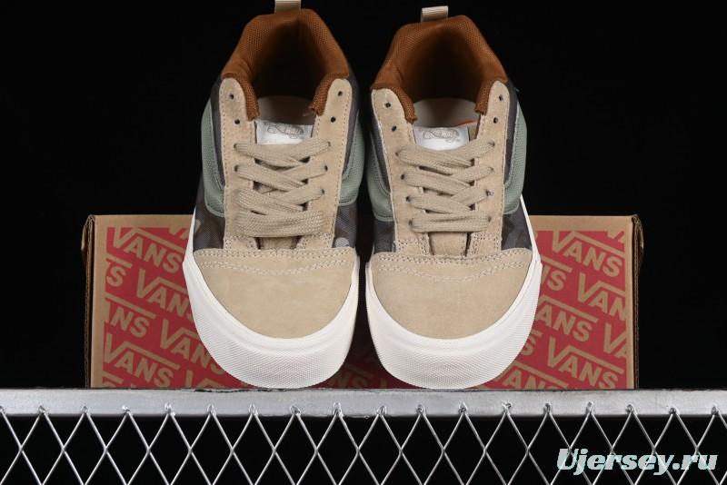Vans Classics Knu Skool Desert Gray Green Chunky Tongue Bread Shoes - VN0007QC0WD