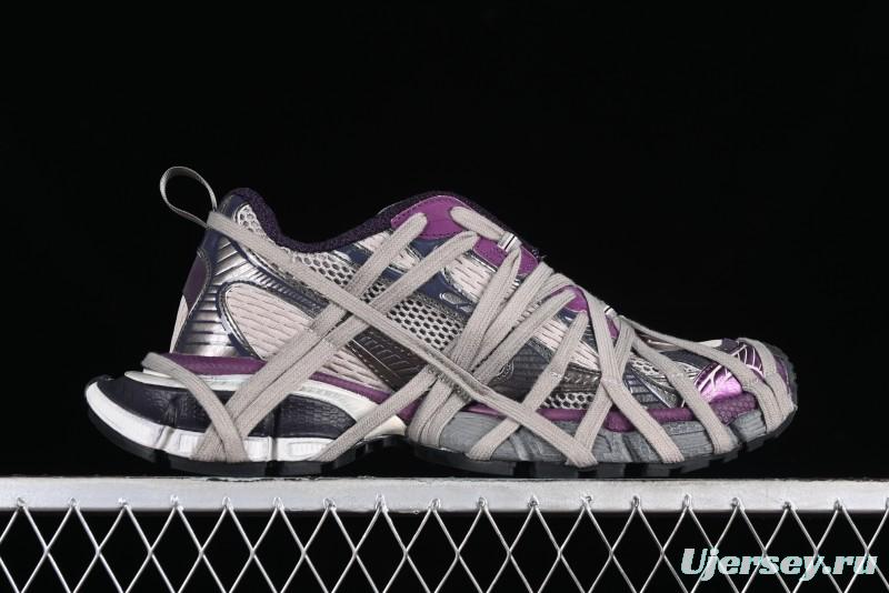 Balenciaga Phantom Sneaker 10th Generation Lace-Up Running Shoes with Transparent Heel Strap - W3XL51269