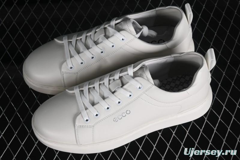 Ecco Soft 60th Anniversary Street Fun Collection Versatile White Sneakers - 63335301002