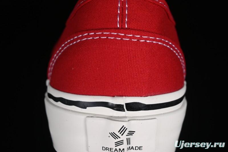 Kamiya x Vulcanize Sneaker 23AW High-End Line Mihara Yasuhiro Dissolution Red Shawn Yue Same Style Painted Letters Low-Top Canvas Shoes