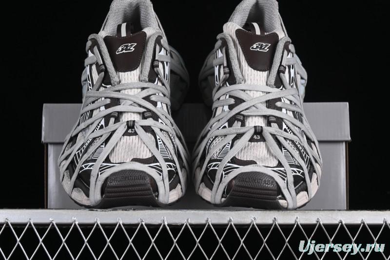 Balenciaga Phantom Sneaker 10th Generation Lace-Up Running Shoes with Transparent Heel Strap - W3XLL2097