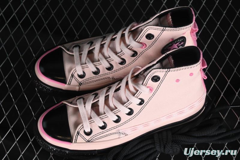 Converse Chuck 70s High Top Casual Sneakers in Black and Pink - A09541C