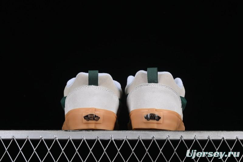 Vans Knu-Skool VR3 Lx Low-Top Retro Sneakers in Grey Green with Gum Sole - VN000CS0DWM