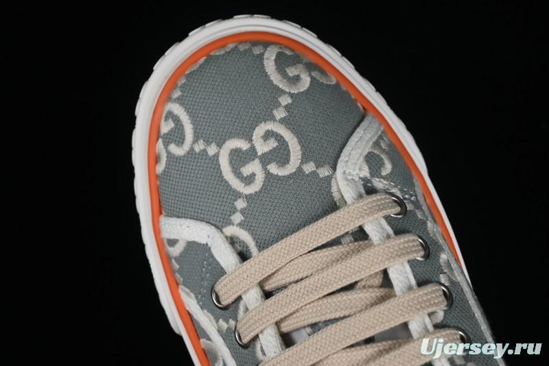 Gucci Tennis 1977 Print Sneaker Retro Casual Canvas Shoes - 02JPO9064