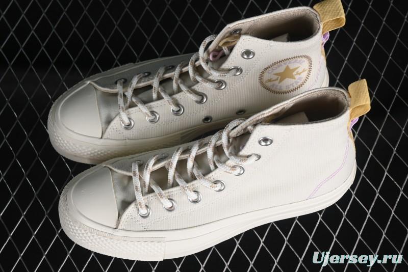 Converse Chuck All Star Lift Platform Utility White High Top Breathable Canvas Casual Shoes - A08767C