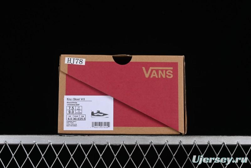 Vans Classics Knu Skool Retro Skate Shoes with Thick Tongue and Oversized Toe - VN0009QCB9P