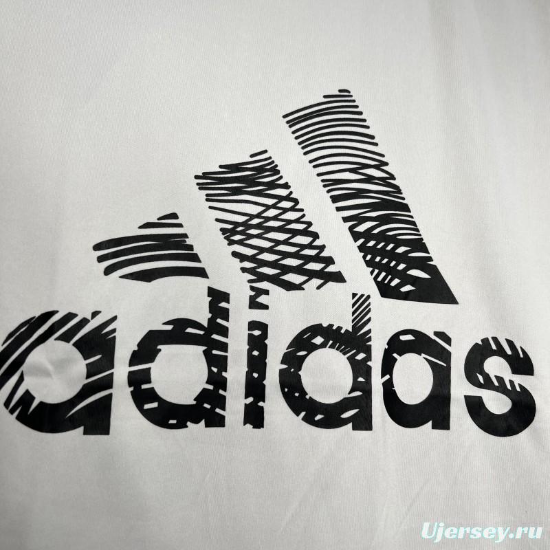 2024 Adidas White Cotton T-shirt #1033