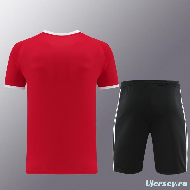 24/25 Adidas Original Red Short Sleeve Jersey+Shorts