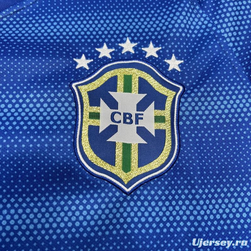 Retro 2014 Brazil Away Blue Jersey