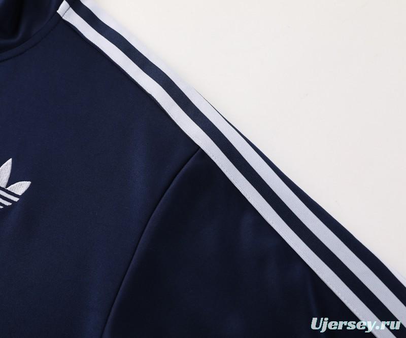 24/25 Adidas Original Navy Full Zipper Jacket +Long Pants