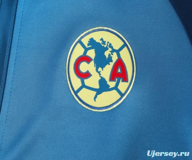 24/25 Club America Blue/Navy Full Zipper Jacket +Long Pants