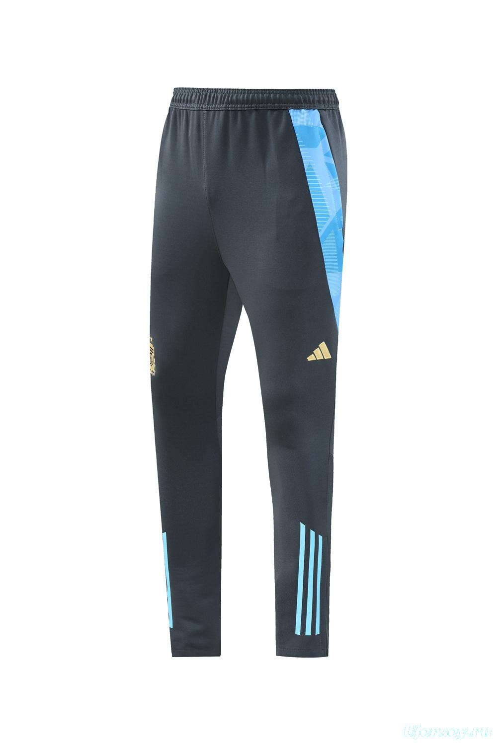 2024 Argentina Black Full Zipper Jacket +Long Pants