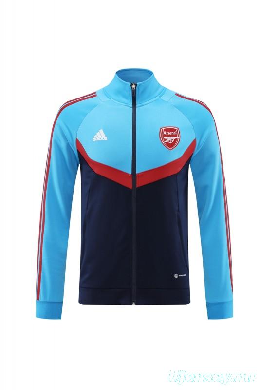 24/25 Arsenal Black/Blue Full Zipper Jacket +Long Pants