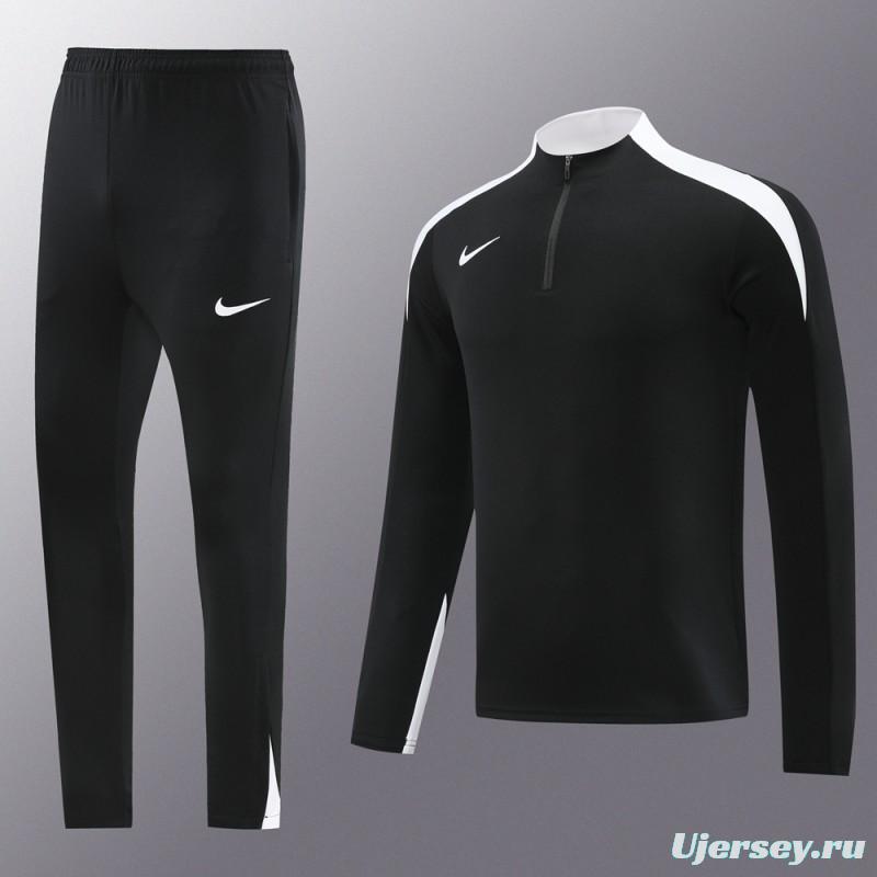 24/25 Nike Black Half Zipper Jacket+Long Pants