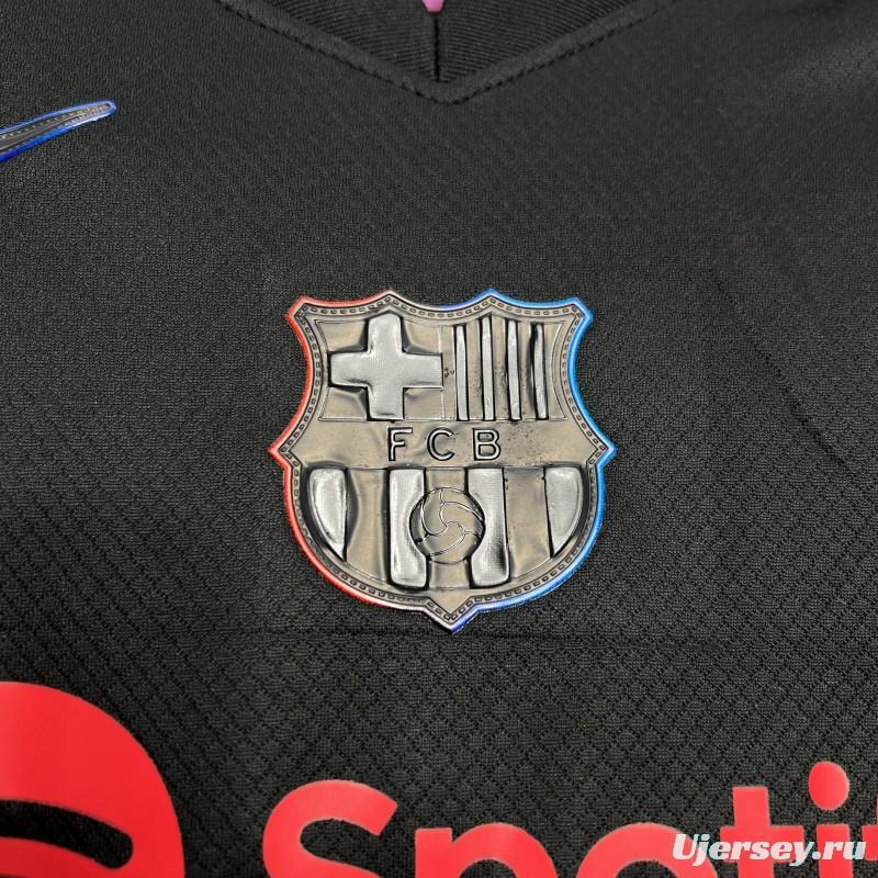 24/25 Kids Barcelona Away Black Jersey