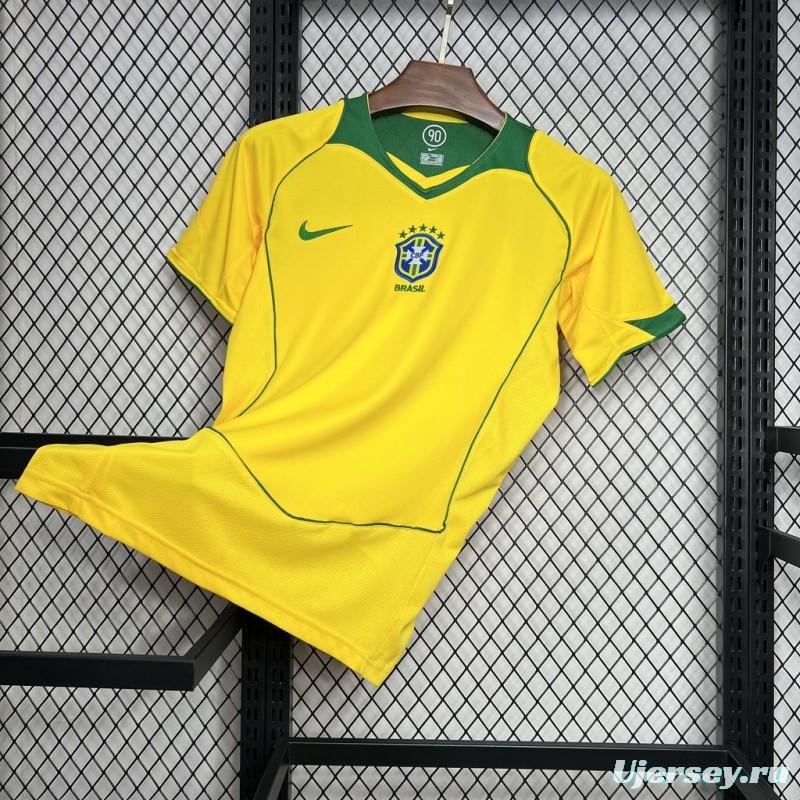 Retro 2004 Brazil Home Jersey