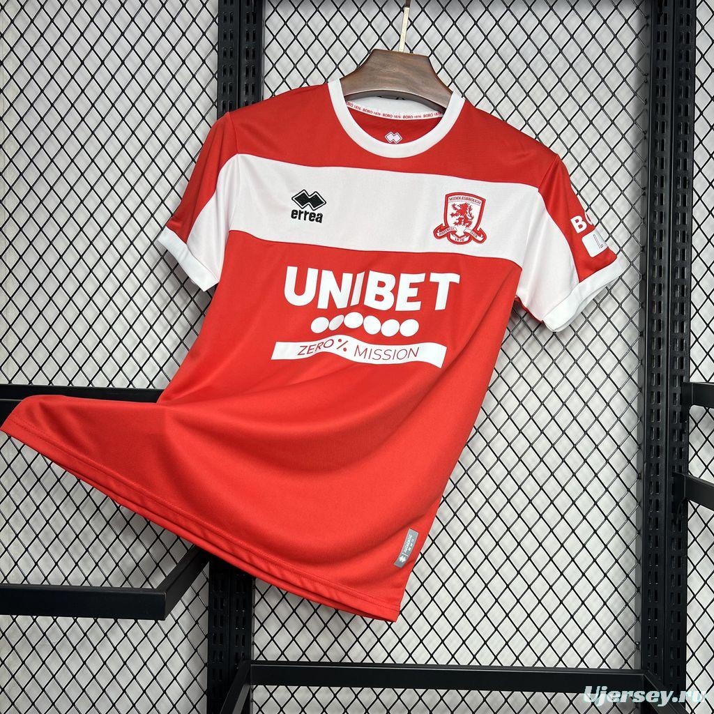 24/25 Middlesbrough Home Jersey