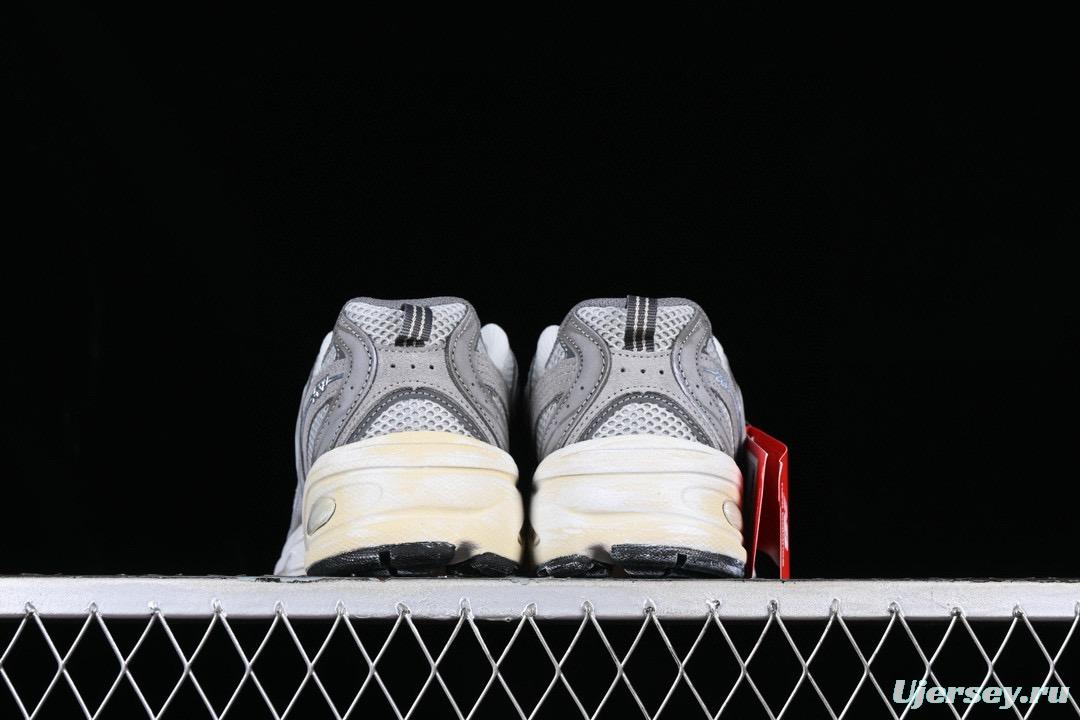 New Balance 530 Series Leather Distressed Retro Casual Running Shoes - MR530TG