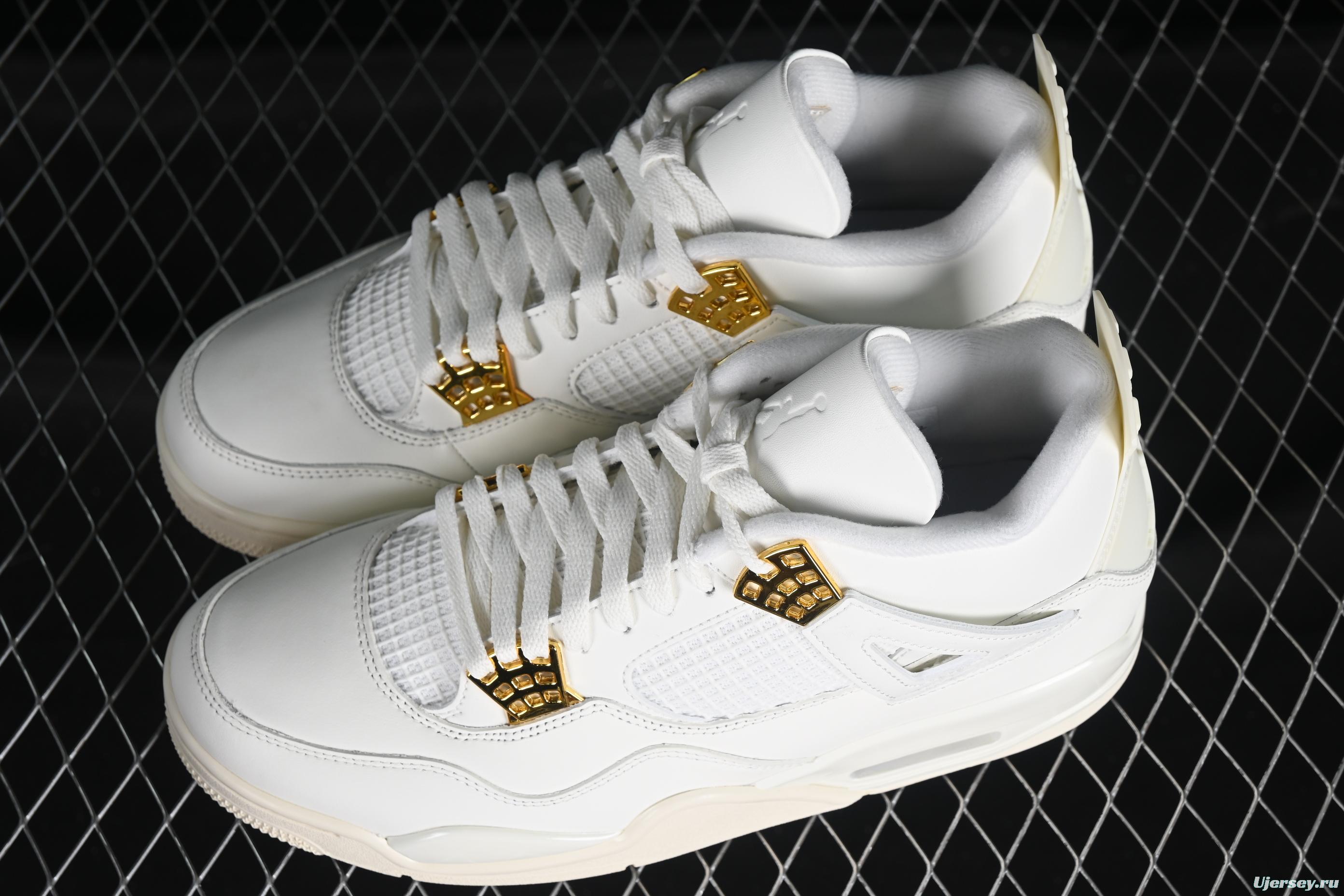 Nike Air Jordan 4 Retro Metallic Gold Basketball Shoes - AQ9129-170