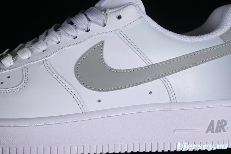 Nike Air Force 1 '07 Low Customized Anime Theme Gradient Grey Swoosh Casual Sneakers - FN0366-102