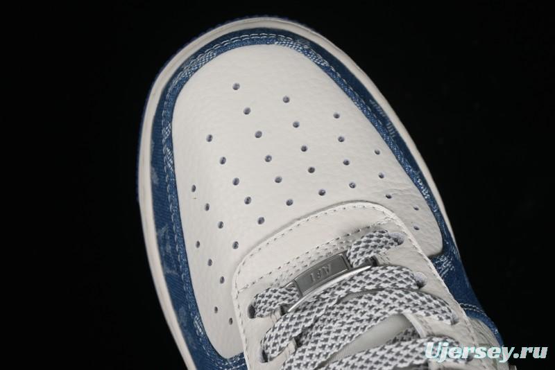 Nike Air Force 1 '07 Low LV Collaboration - Fluorescent Tie-Dye Denim Low-Top Casual Sneakers DD8686-400