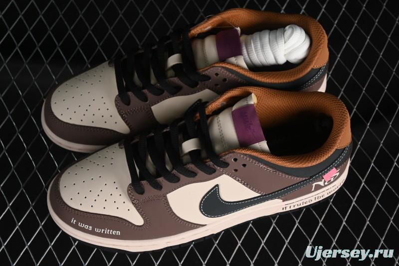 Nike SB Dunk Low Casual Skateboarding Shoes in Black/Brown - MU0232-370