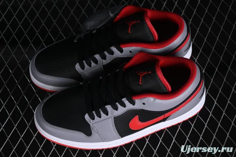 Nike Air Jordan 1 Low AJ1 Cement Grey Low-Top Casual Sneakers - 553558-060