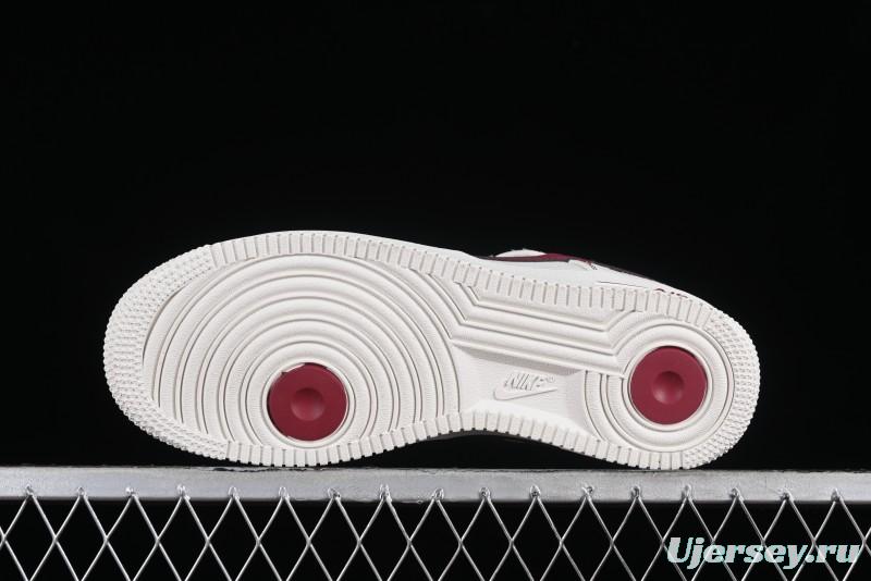 Nike Vlone x Air Force 1 '07 Low Collaboration Wine Red Casual Sneakers - AA5360-010