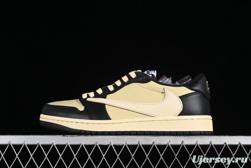 Nike Travis Scott x Air Jordan 1 Low OG AJ1 Reverse Swoosh Sneakers - DM7866-201