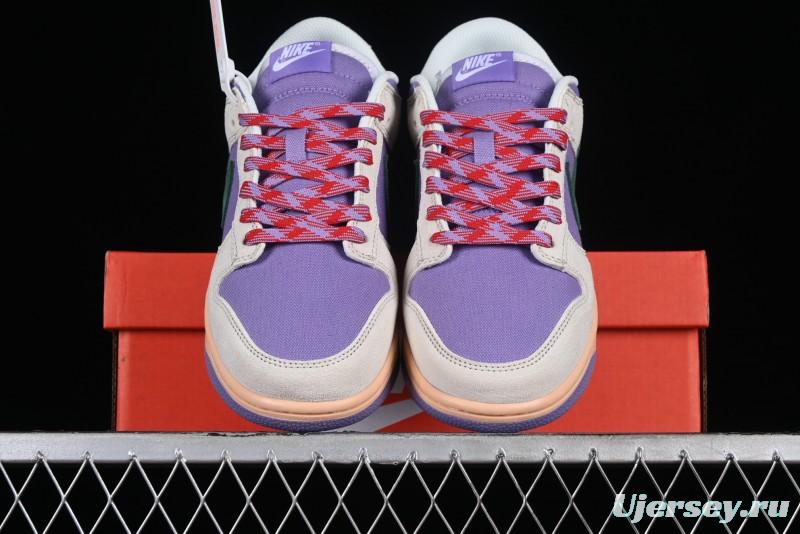 Nike SB Dunk Low Casual Skateboarding Shoes in Purple with Black Swoosh - HF5030-030