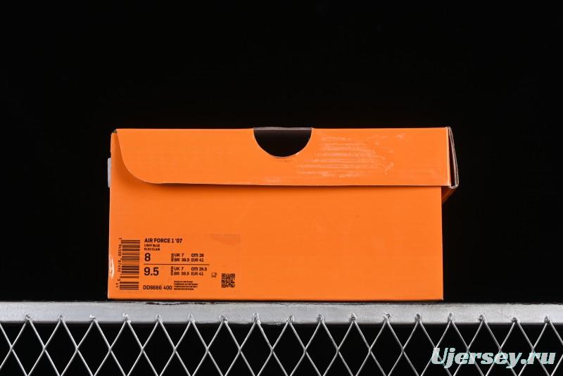 Nike Air Force 1 '07 Low LV Collaboration - Fluorescent Tie-Dye Denim Low-Top Casual Sneakers DD8686-400