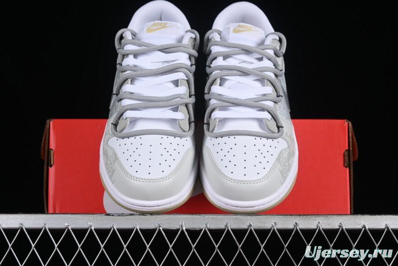 Nike Dunk Low SB Year of the Dragon Limited Edition Silk Patchwork Casual Skate Shoes - DV0833-100