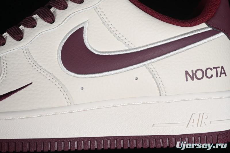 Nike Nocta x Nike Air Force 1 '07 Low Casual Sneakers with 3M Reflective Details and Full-Length Air Cushion - NO0224-022
