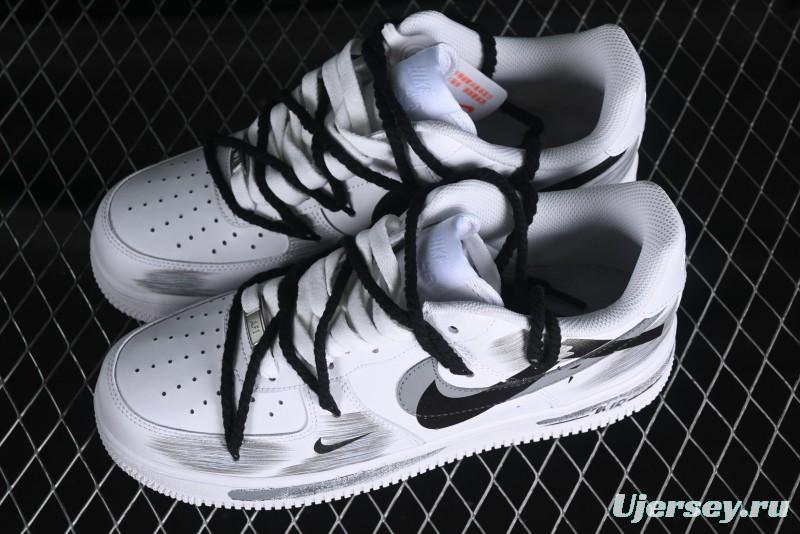 Nike Air Force 1 '07 Low Custom Anime Theme Spray Paint Swoosh Casual Sneakers - ZH0316-011