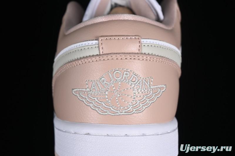 Nike Air Jordan 1 Low AJ1 White Pink Low-Top Casual Sneakers - DC0774-120