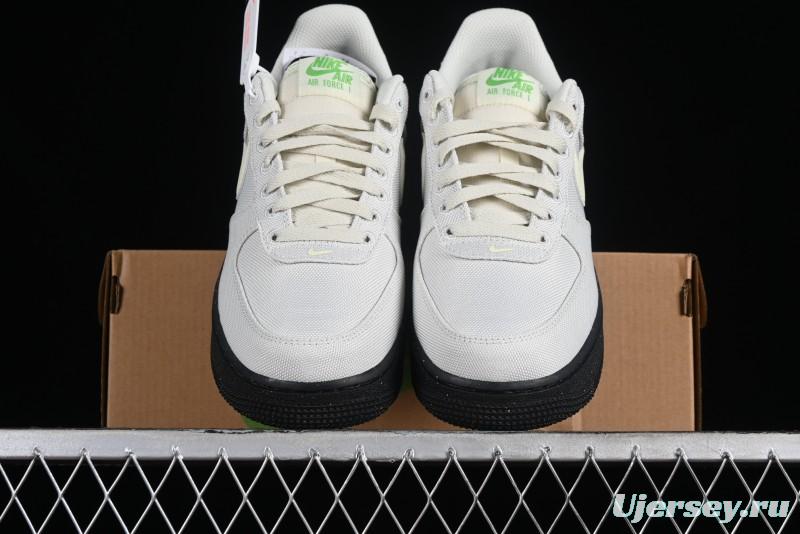 Nike Air Force 1 '07 Low White Black Canvas Casual Sneakers - FJ4160-002