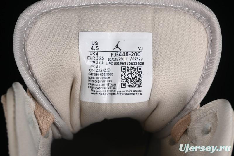 Nike Air Jordan 1 Mid AJ1 Khaki Mid-Top Basketball Shoes - FJ3448-200