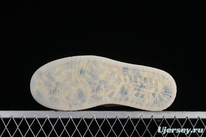 Nike CP3 x Air Jordan 1 Low AJ1 Floral Embossed White Casual Sneakers - FZ0455-200