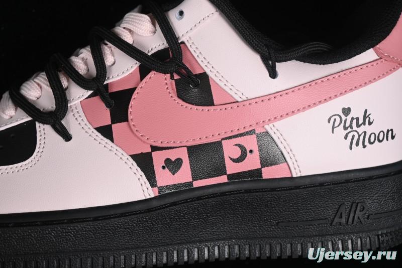 Nike Air Force 1 '07 Low Custom Anime Theme Black Sugar Heart Casual Sneakers with Lace-Up - ZH0316-012