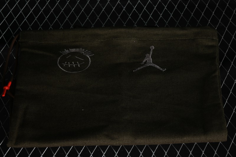 Nike Travis Scott x Jordan Cut The Check AJ1 Basketball Shoes with Velcro Design - FZ8117-100