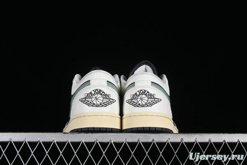 Nike Air Jordan 1 Low AJ1 Black Green Casual Sneakers - DC0774-001