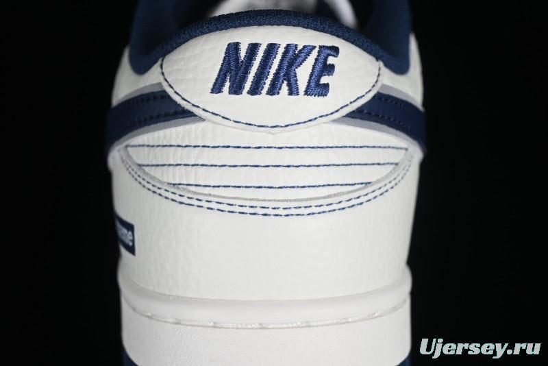 Supreme x Nike SB Dunk Low Deep Blue Colorway Low-Top Casual Skate Shoes - RM2308-238