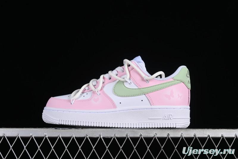 Nike Air Force 1 '07 Low Casual Sneakers with Dreamy Butterfly & Pastel Macaron Colorway - VV1998-013